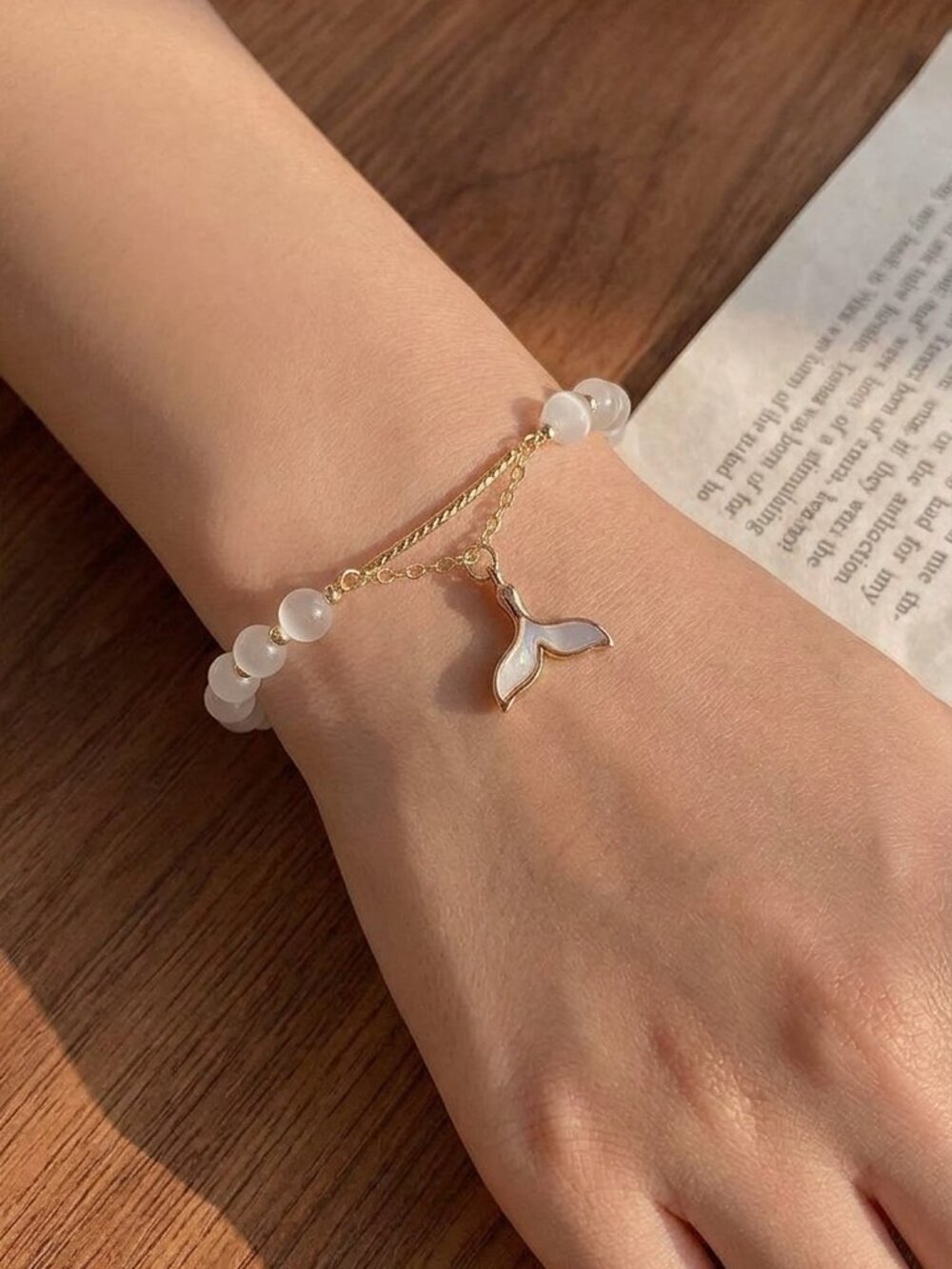 Mermaid Crystal Bracelet Bead floral